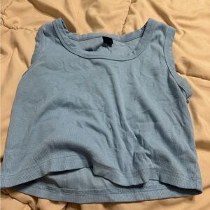 Pink and blue crop top